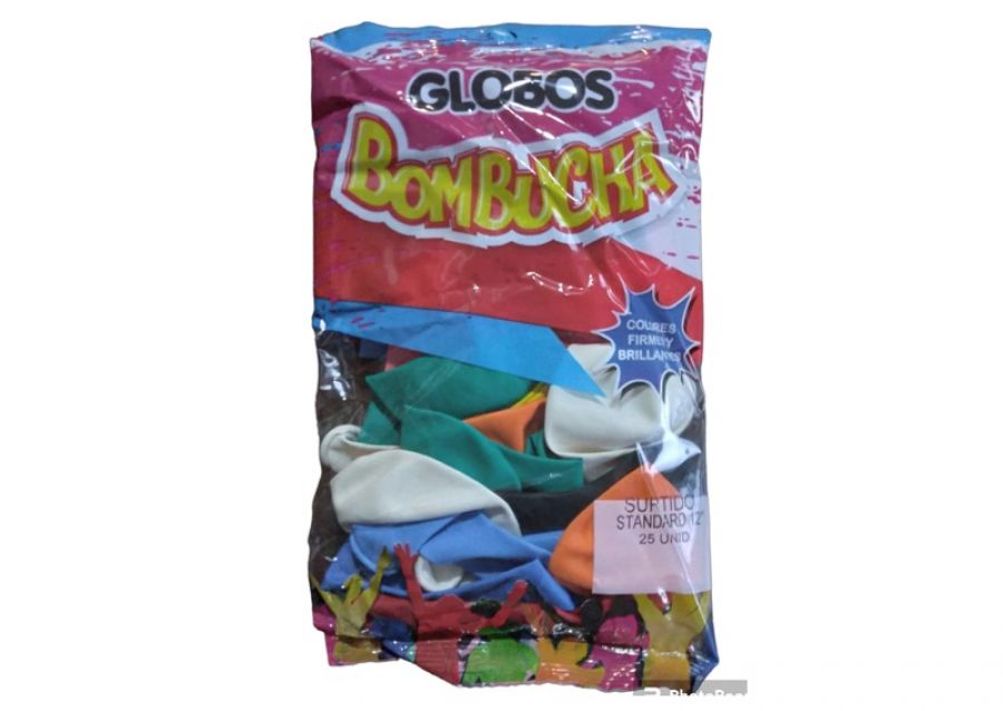 GLOBOS 12 X 25 STANDARD MULTICOLOR BOMBUCHA